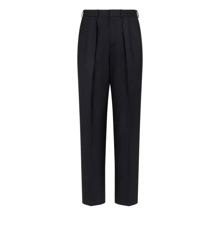 SUBTLE PINSTRIPE DOUBLE PLEAT PANT NAVY online